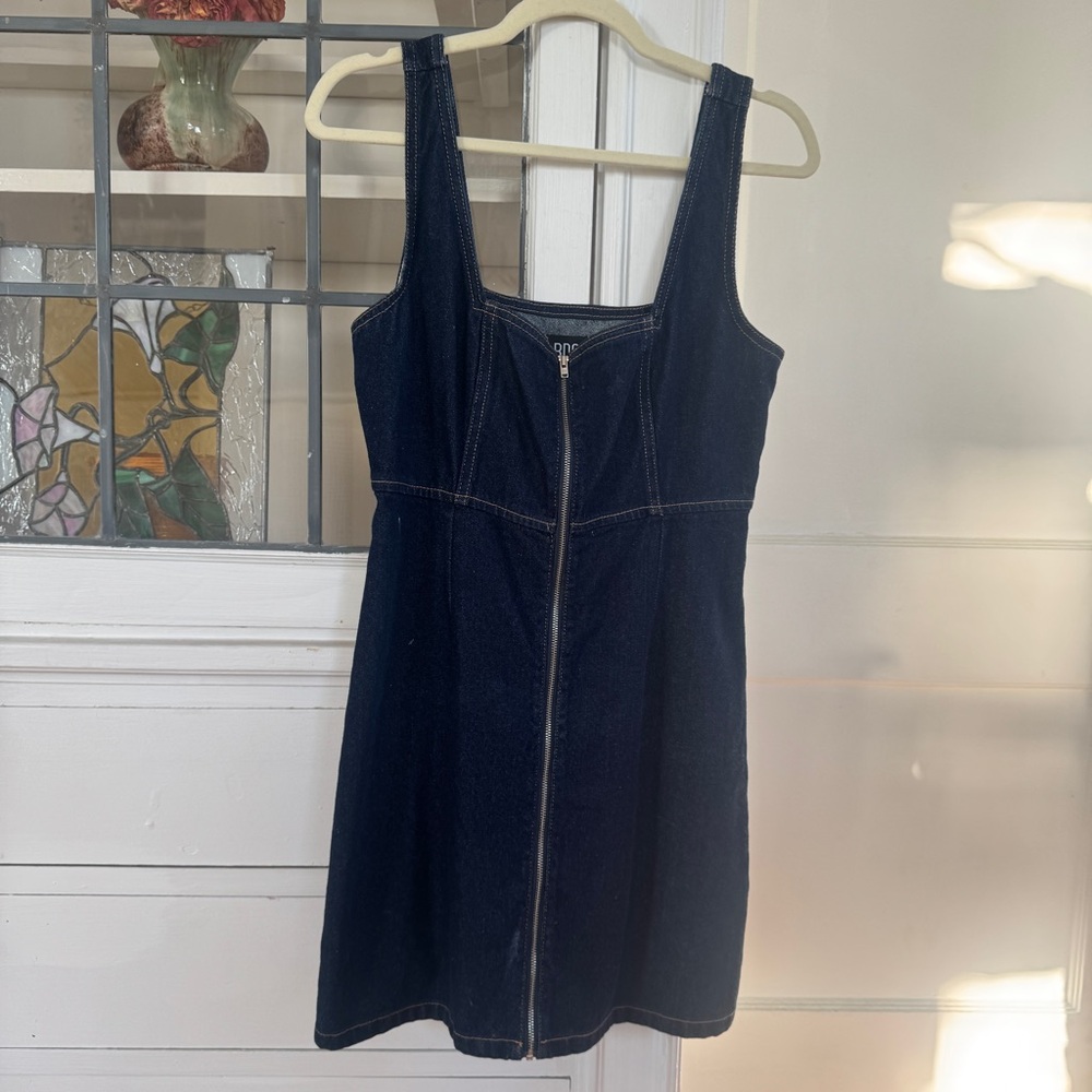 Urban Outfitters BDG Zip-Front Denim Mini Dress / Indigo